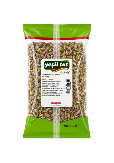 Yeşil Tat Antep Fıstık Boz İç Tane 2 Kg