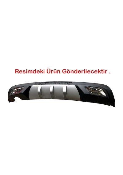 Fiat Bravo Uyumlu Difüzör Difizör Gri + Kare Egzoz Görünüm C Tip 2006-2016