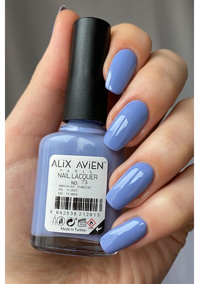 Alix Avien Lila Oje 73Yüksek Pigmentli Uzun Süreli Kalıcılık Hızlı Kuruma Nail Lacquer 73
