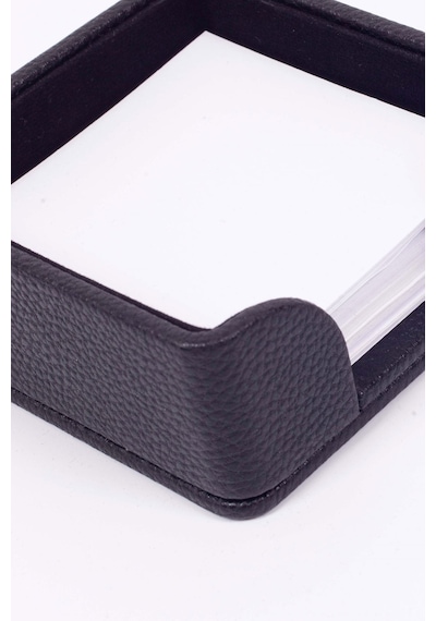 Turgut Office Felix Deri Notluk Siyah 10x10cm