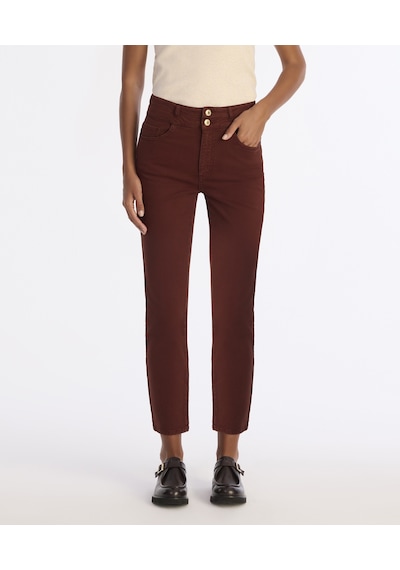 Yargıcı Slim Yüksek Bel Pantolon 25kkpn3071x 016 Bordo