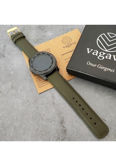 Vagave Samsung Uyumlu Active / Watch / Gear 20 Mm / 22 Mm Deri Kordon (498118366)