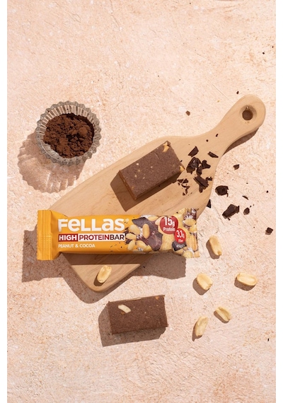 Fellas Yüksek Protein Bar - Yer Fıstıklı Ve Kakaolu 45g 3 Adet