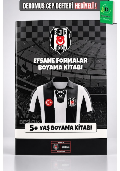 X Dekomus Lisanslı Beşiktaş Efsane Formalar +5 Yaş Boyama Kitabı Altın