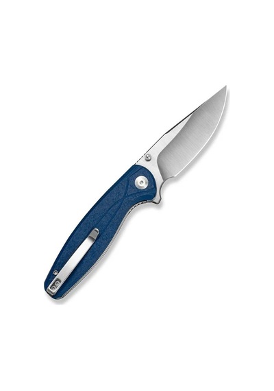Sencut Vyrce Blue Shredded G10 Handle Satin Finished D2 Blade Çakı Mavi