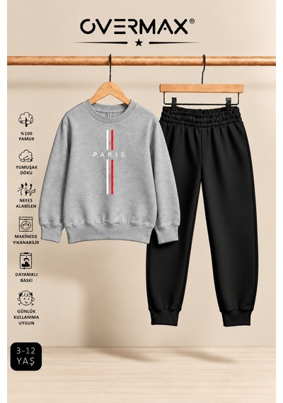 Overmax Parıs Baskılı Çocuk Kapüşonsuz Sweatshirt & Eşofman Takımı 3-12 Yaş Gri Üst-siyah Alt - 921355017 Gri Üst-siyah Alt Overmax Parıs Baskılı Çocuk Kapüşonsuz Sweatshirt & Eşofman Takımı 3-12 Yaş Gri Üst-siyah Alt - 921355017 Gri Üst-siyah Alt
