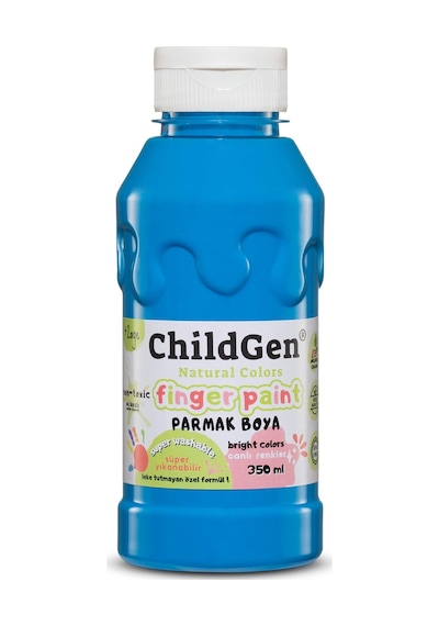 Childgen Süper Yıkanabilir Parmak Boya 350ml - Mavi