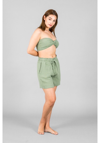 Asc Sun Kadın Müslin Crop Top Mint