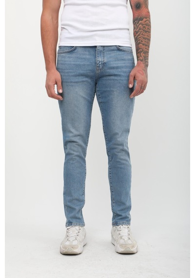 Erkek Skinny Fit Düşük Bel Dar Kesim Dar Paça Likralı Mavi Jean Pantolon Mavi Erkek Skinny Fit Düşük Bel Dar Kesim Dar Paça Likralı Mavi Jean Pantolon Mavi