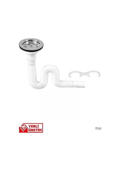 Körüklü Tekli Çöpmak Sifonu Derin Taşmasız Lavabo Gider Borusu Diğer