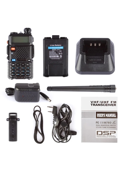 Baofeng Uv-5r 5w Dual Band, 128 Kanal, 50 Ctcss/104 Dcs, Vox, Programlanabilir Arama Kurtarma/güvenlik/haberleşme El Telsizi