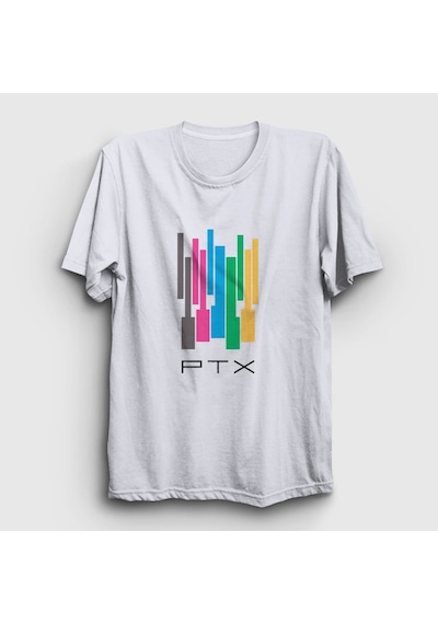 Presmono Unisex Colors Pentatonix T-shirt Beyaz
