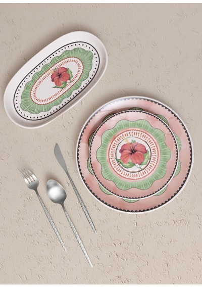 The Mia Spring Oval Servis 2li 26 Cm Çok Renkli