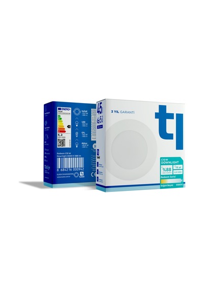 Redeem C10W Downlight, Titreşimsiz, Göz Konforu, 588 Lümen, Soğuk Beyaz, 6500 Kelvin Beyaz