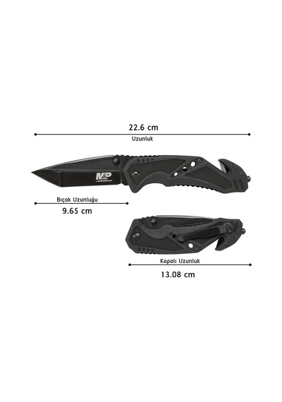 Smith Wesson M&p Tanto Black Survivor Rescue Knife Carbon Taktik Kamp Çakı Swmp11bcp Siyah