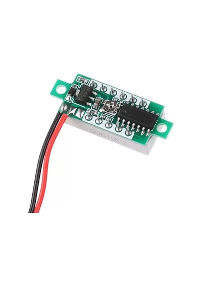 0.28 inç 3.5-30V 2 Kablolu DC Kırmızı Voltmetre