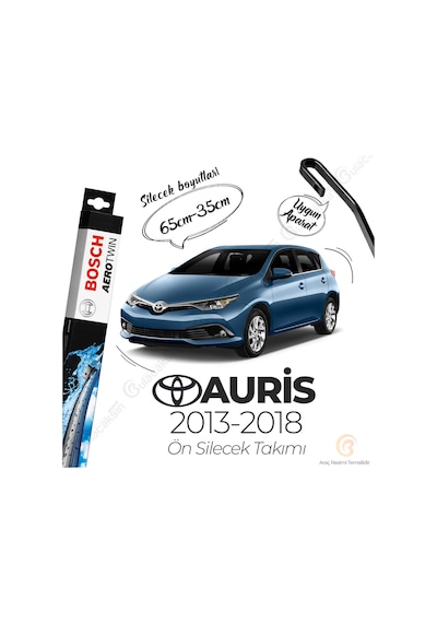 Toyota Uyumlu Auris Muz Silecek Takımı 2013-2018 Bosch Aerotwin N11.4376