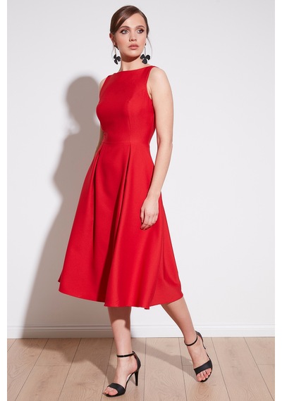 Lela Bayan Elbise 6111963 Kırmızı Kırmızı