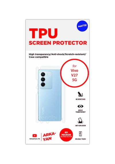 Vivo V27 5g Mat Arka Ve Yan Kaplama Tam Kaplayan Hd Film