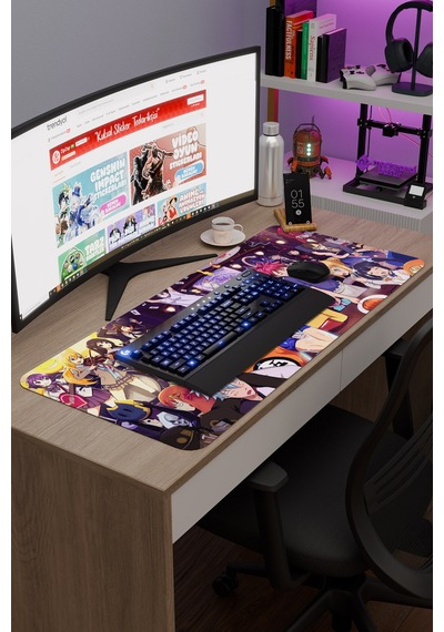 Death Parade Anime V2 - 90x40 Xxl Gaming Kauçuk Kaymaz Taban Mouse Pad Fare Altlığı