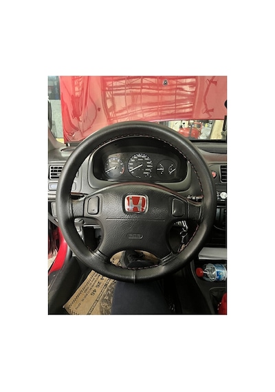 Honda Civic Ies Makyajlı-fd6-fb7 F Uyumlu 2006-2012/ 2012-2016 Kırmızı Direksiyon Logosu 5x4 Cm