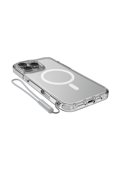 Apple Uyumlu iPhone 16 Pro Max Kılıf Magsafe Şarj Özellikli Raptic Crystal Magsafe Serisi Şeffaf Kapak Şeffaf