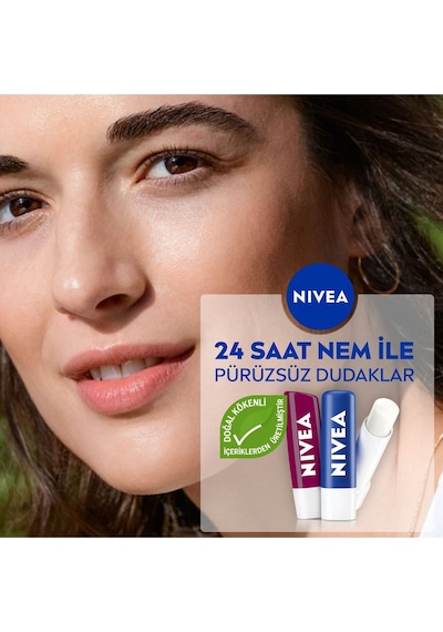 Nivea Lipstick Böğürtlen Dudak Bakım Kremi 2 x 4.8 G
