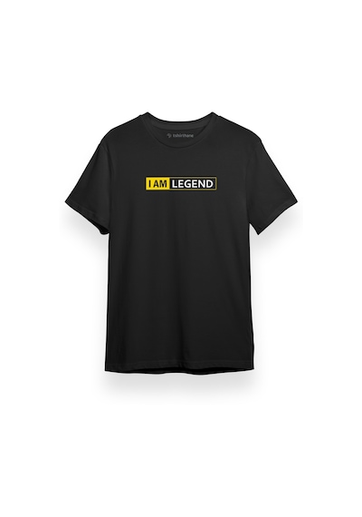 I Am Legend Logo Siyah Kısa Kol Erkek Tshirt 001