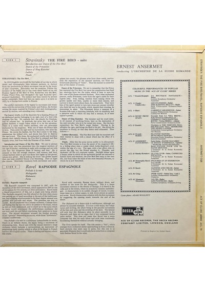 Igor Stravinsky The Fire Bird, Maurice Ravel Rapsodie Espagnole C