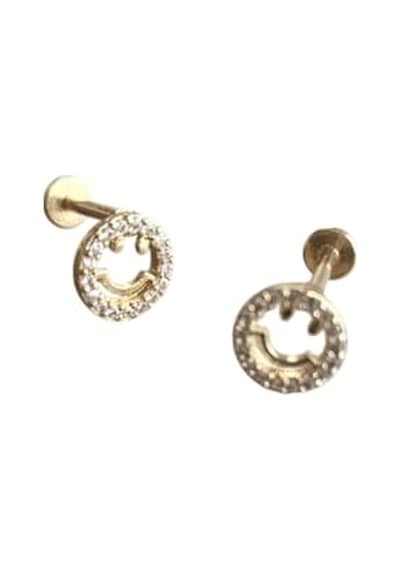 Sb Takı Tragus Piercing Taşlı Çengelli Iğne 316l Cerrahi Çelik 1.2mm Kalınlık 8mm Boy Altın Renk Genel