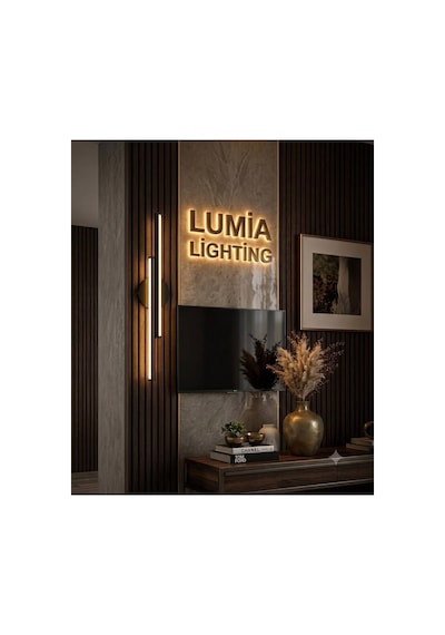 Modern 3 Renk Çift Çubuk Led Duvar Apliği Salon Çocuk Yatak Odası Dekoratif Duvar Apliği Siyah