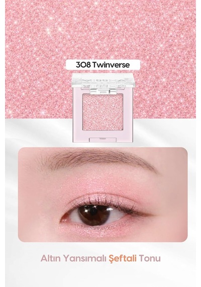 Kalıcı, Topaklanma Yapmayan, Simli Tekli Far Modern Shadow Glitter 308 Twinverse 308 Twinverse Diğer