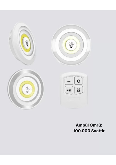 Home Kablosuz Gün Işığı 3 Lü Led Spot Lamba Kumandalı