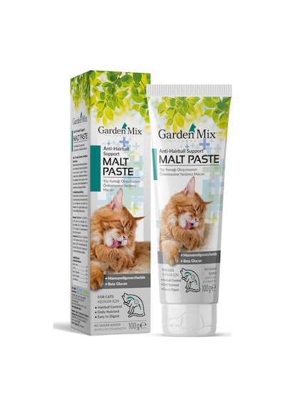 Garden - 165 - Mix Anti Hairball Kedi Malt Macunu - Glblseme - 100 Gram