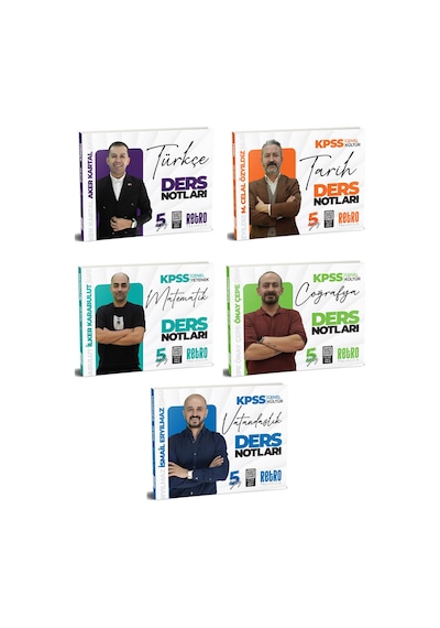 2026 Kpss Genel Yetenek Kültür Tüm Dersler Ders Notları 5 Kitap Set Retro Yayınları