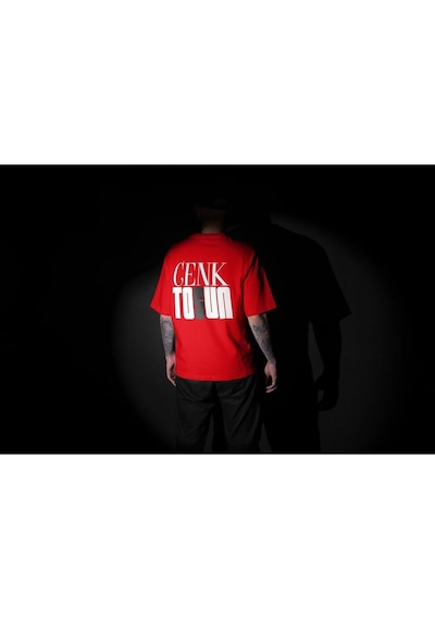 Noıssey Chulchan Shop Cenk Tosun 9 Numara Baskılı Oversize Unisex T-shirt Kırmızı