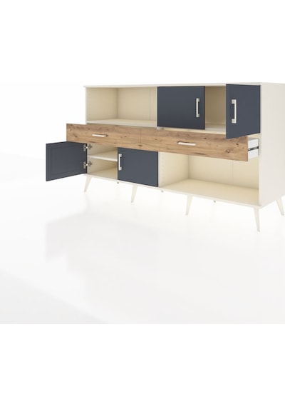Hyperion Konsol 3 Raflı 2 Çekmeceli 4 Kapaklı 176x44x99 Aytaşı-antrasit/çam Aytası/antrasıt - Aytası Hyperion Konsol 3 Raflı 2 Çekmeceli 4 Kapaklı 176x44x99 Aytaşı-antrasit/çam Aytası/antrasıt - Aytası