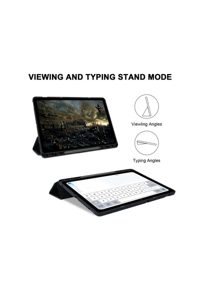 Samsung Galaxy Uyumlu Tab S10 Fe+ Plus 13.1inç Kılıf Kalem Bölmeli Smart Case X620 X626 Kapaklı Kılıf