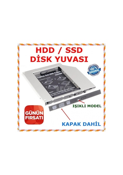Ssd Caddy 9.5 Mm Dvd To Ssd Kızak 2 Hdd Bağlama - Hdd Caddy 9.5M