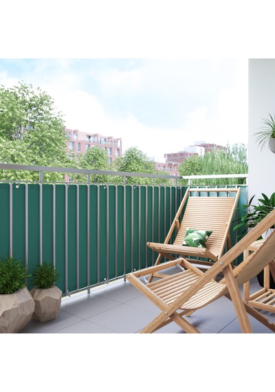 10 Metre X 100 Cm Yeşil Renk Polyester Balkon Demiri Brandası Su Geçirmez 1.sınıf 650g Çok Renkli