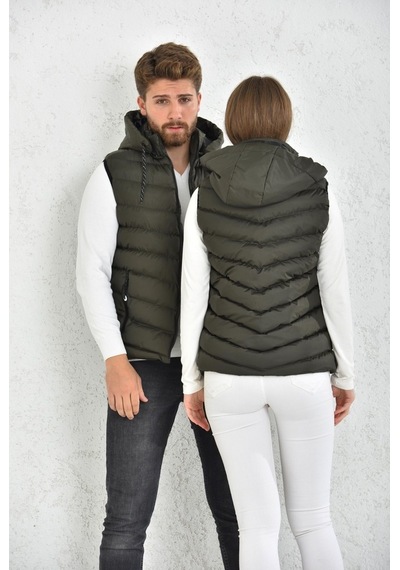 Wapp Unisex Haki Mikro Jel Dolgu Çıkarılabilen Fermuarlı Kapü Çok Renkli Wapp Unisex Haki Mikro Jel Dolgu Çıkarılabilen Fermuarlı Kapü Çok Renkli