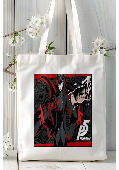 Art Hediye Persona 5 Oyun Baskılı Omuz Çanta Kişiye Özel Model 7 Çok Renkli