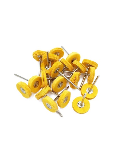 6209x5 5'li Paket Pimli Parlatma Polisaj Sarı Pamuklu Kumaş 25 Mm