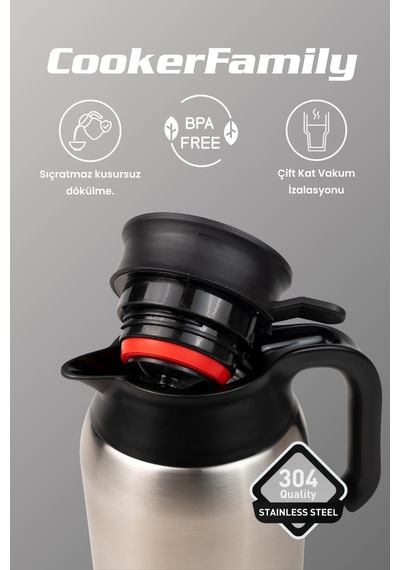 Cooker Family 2 Litre Paslanmaz Çelik Termos Ckr2088 Diğer