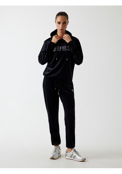 Guess Yapay Elmas Taşlı Logolu Kadın Sweatshirt V4rq25k0232 Siyah