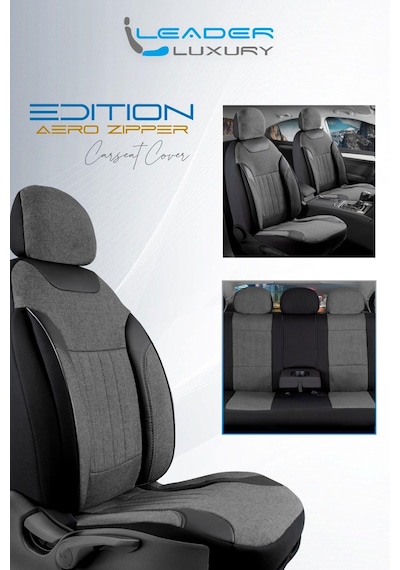Proton 416 Uyumlu Keten Oto Koltuk Kılıfı Edition Serisi Füme