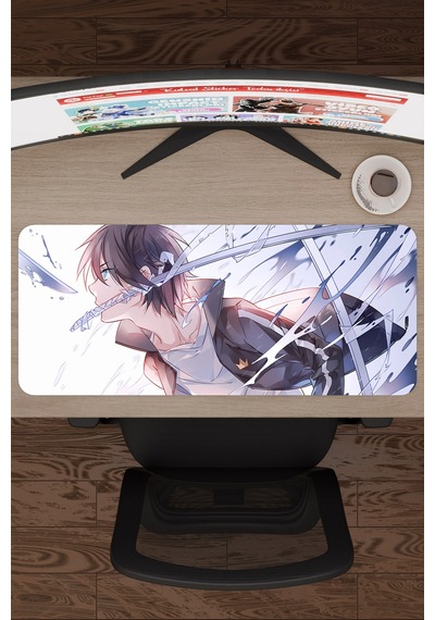 Noragami Kaymaz Dikişli Kauçuk Oyuncu Mousepad V2 - 70x30 Xl Gaming Mouse Pad Fare Altlığı
