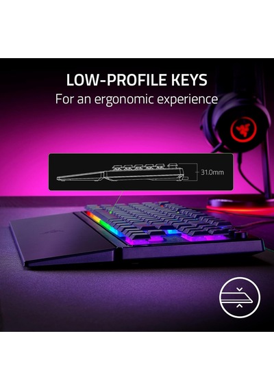 Ornata V3 Tenkeyless - Kompakt Düşük Profil Oyun Klavyesi Meka-membran Anahtarlar, Özel Medya Tuşları, Manyetik Y