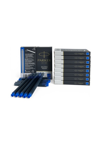 Parker Dolma Kalem Kartuşu Quink Yıkanabilir Mavi 50 Li Paket 1950383
