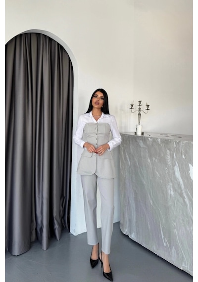 Defymoda Tasarım Takım - Gri Gri